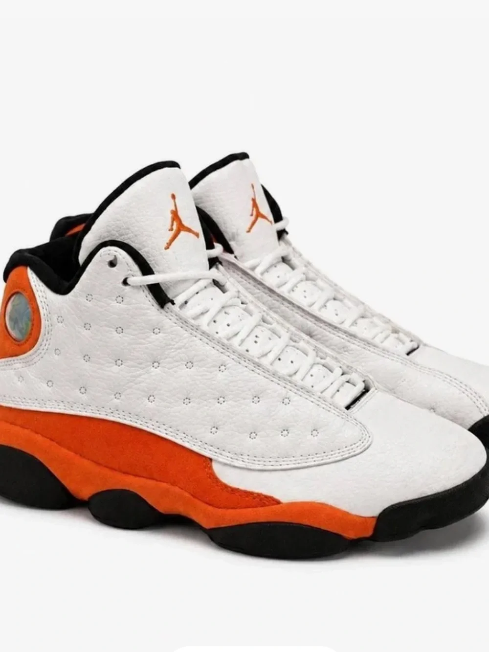 Jordan Men’s 13 Retro Sneakers - White/Orange/Black